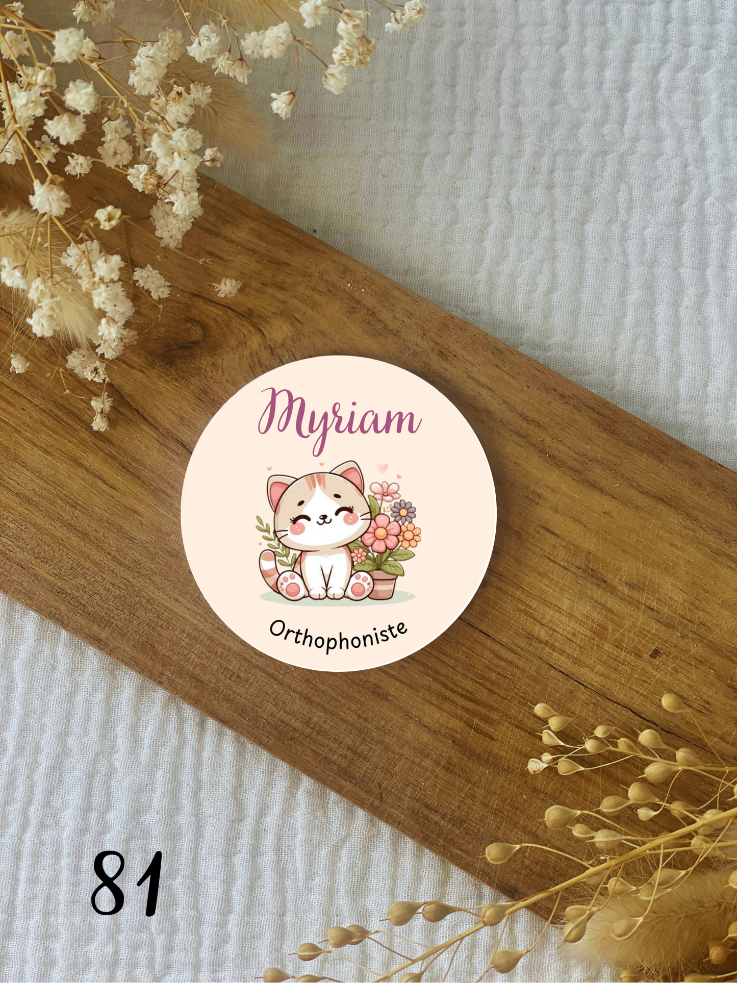 Badge soignant personnalisé Animal