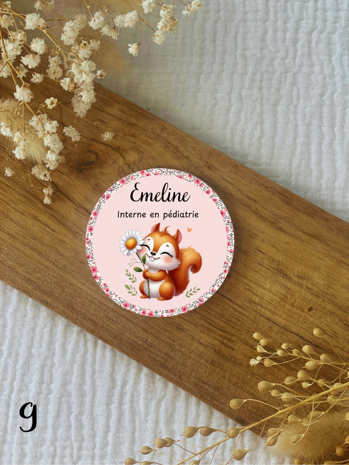 Badge soignant personnalisé animal