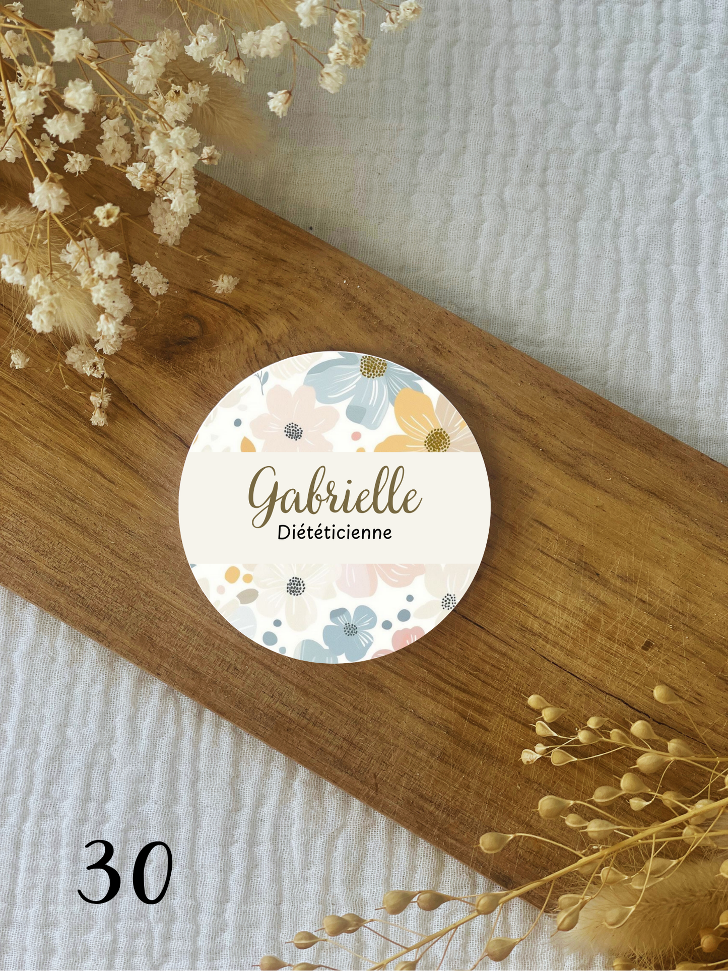 Badges personnalisés 75mm Floral