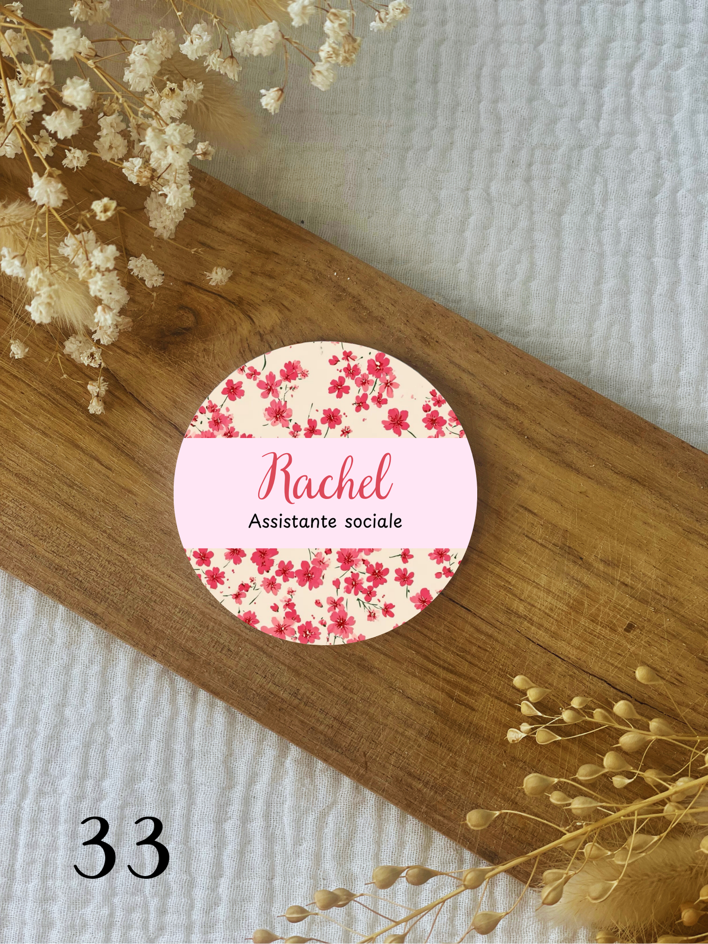 Badges personnalisés 75mm Floral