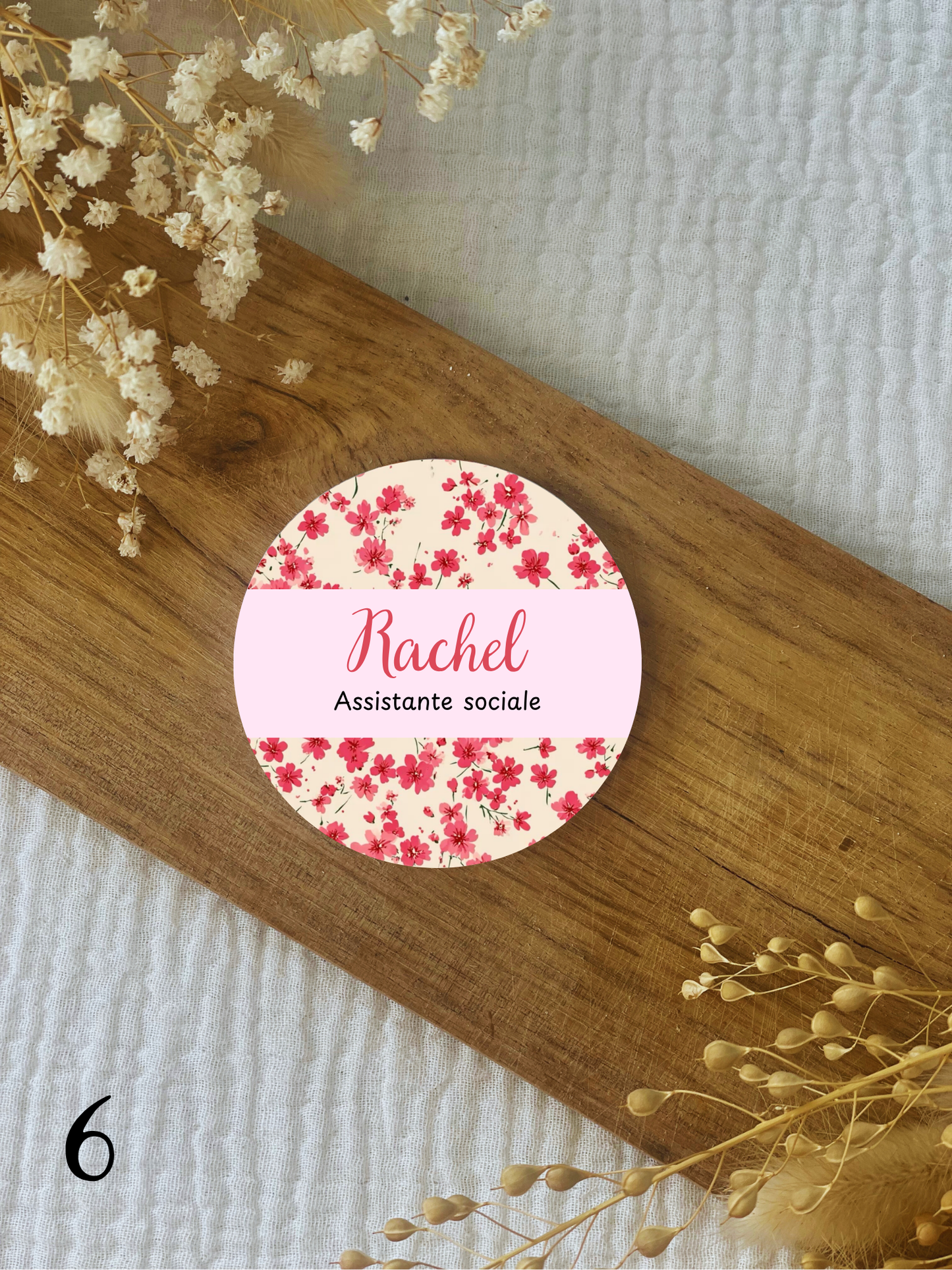 Badges personnalisés 75mm Floral