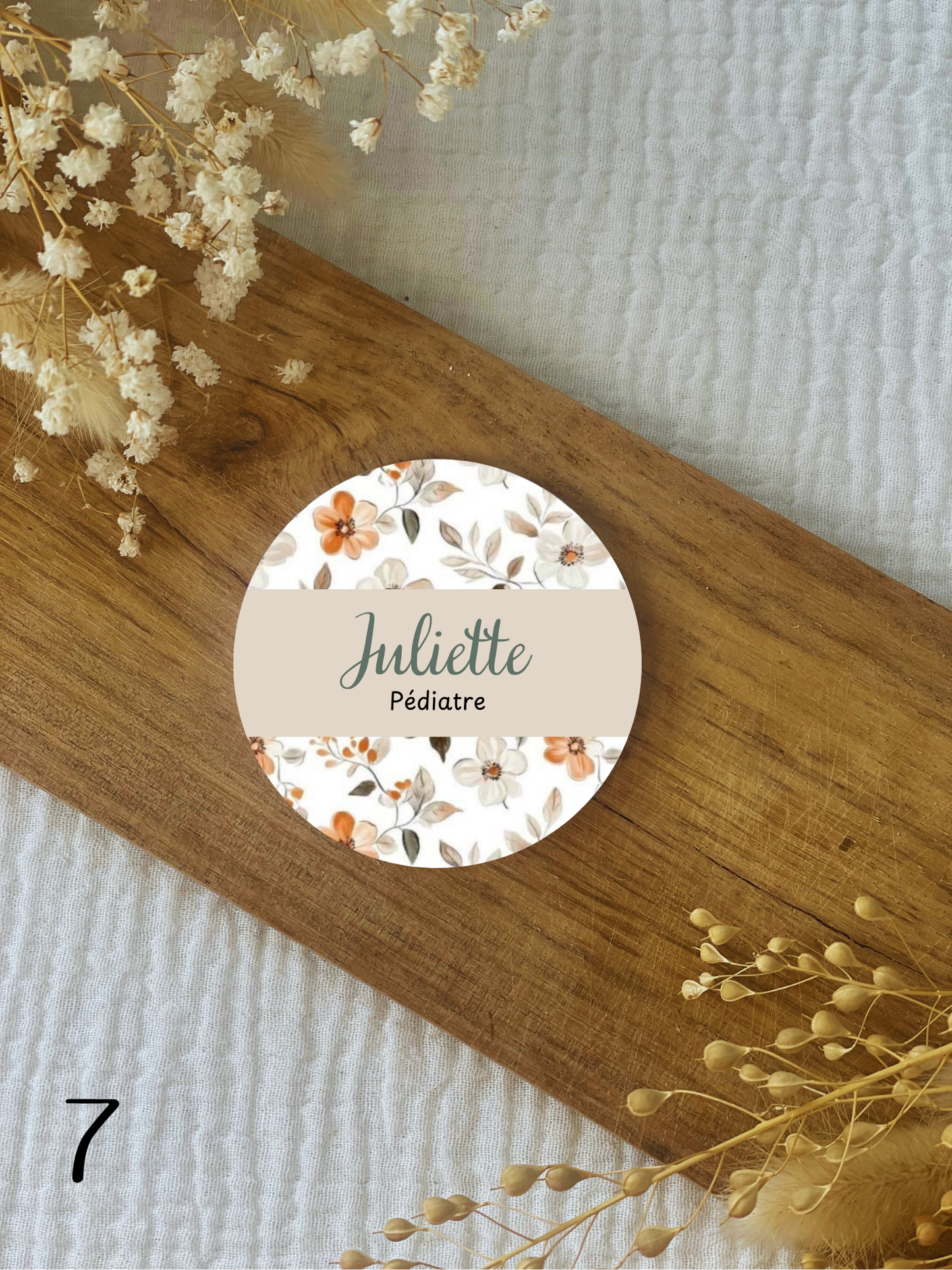 Badges personnalisés 75mm Floral