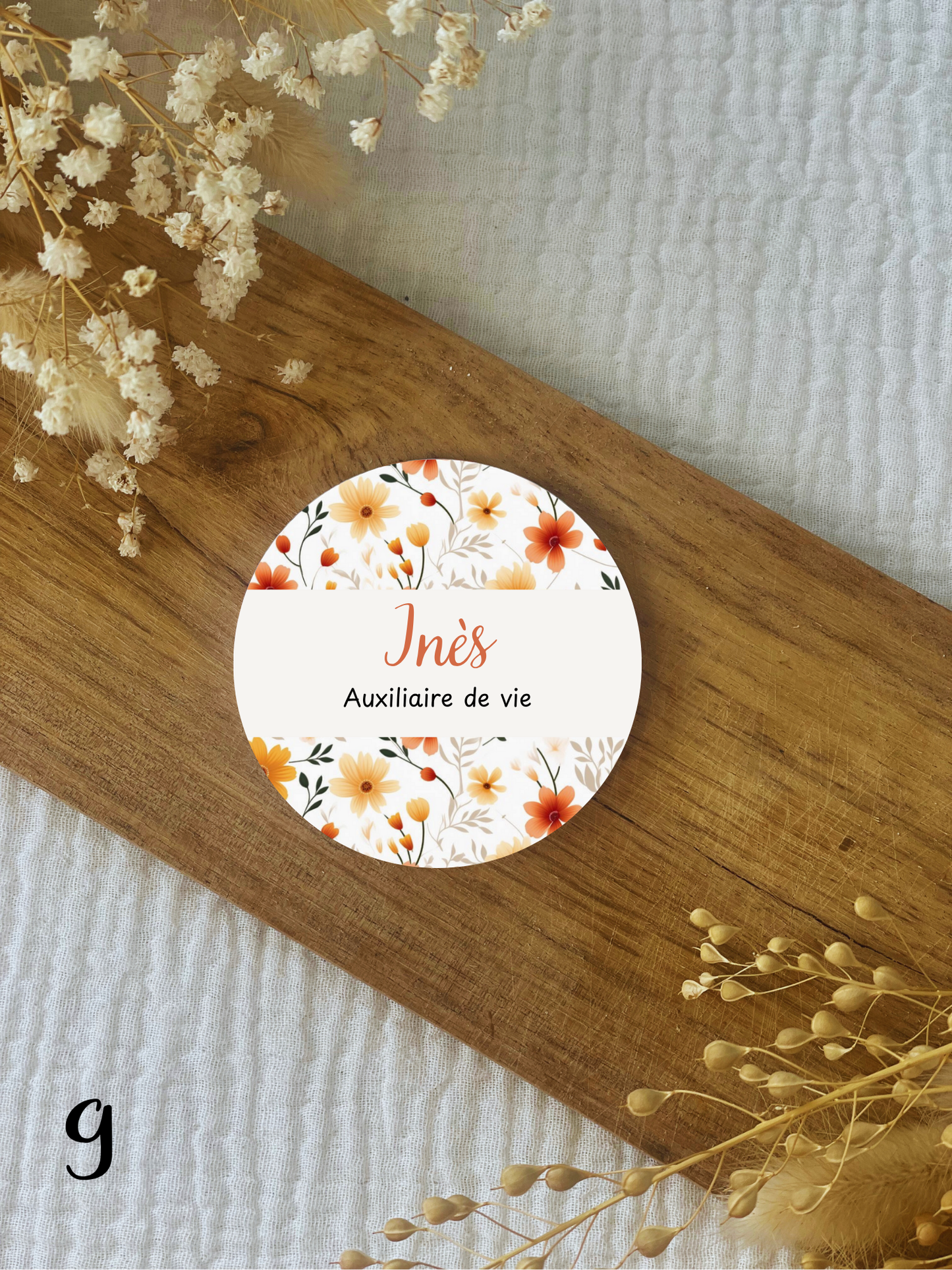 Badges personnalisés 75mm Floral