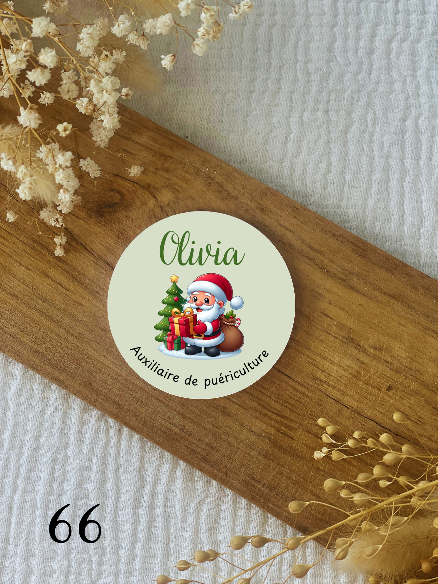 Badge soignant personnalisé - Noël