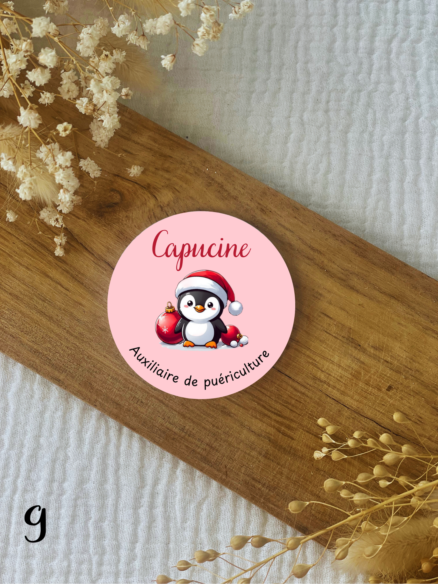 Badge soignant personnalisé - Noël