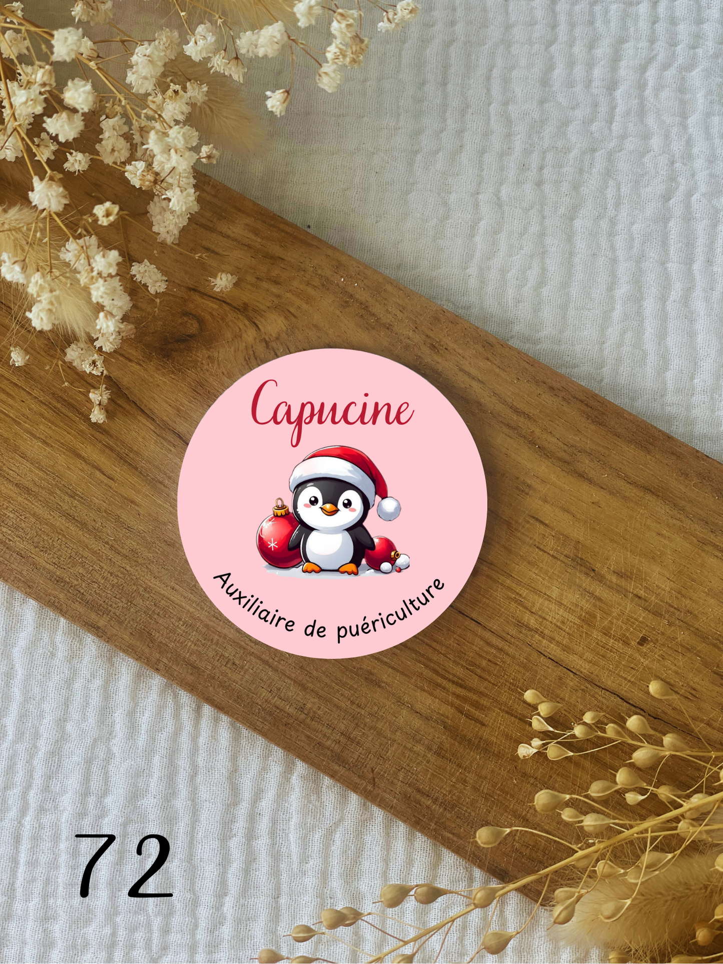 Badge soignant personnalisé - Noël