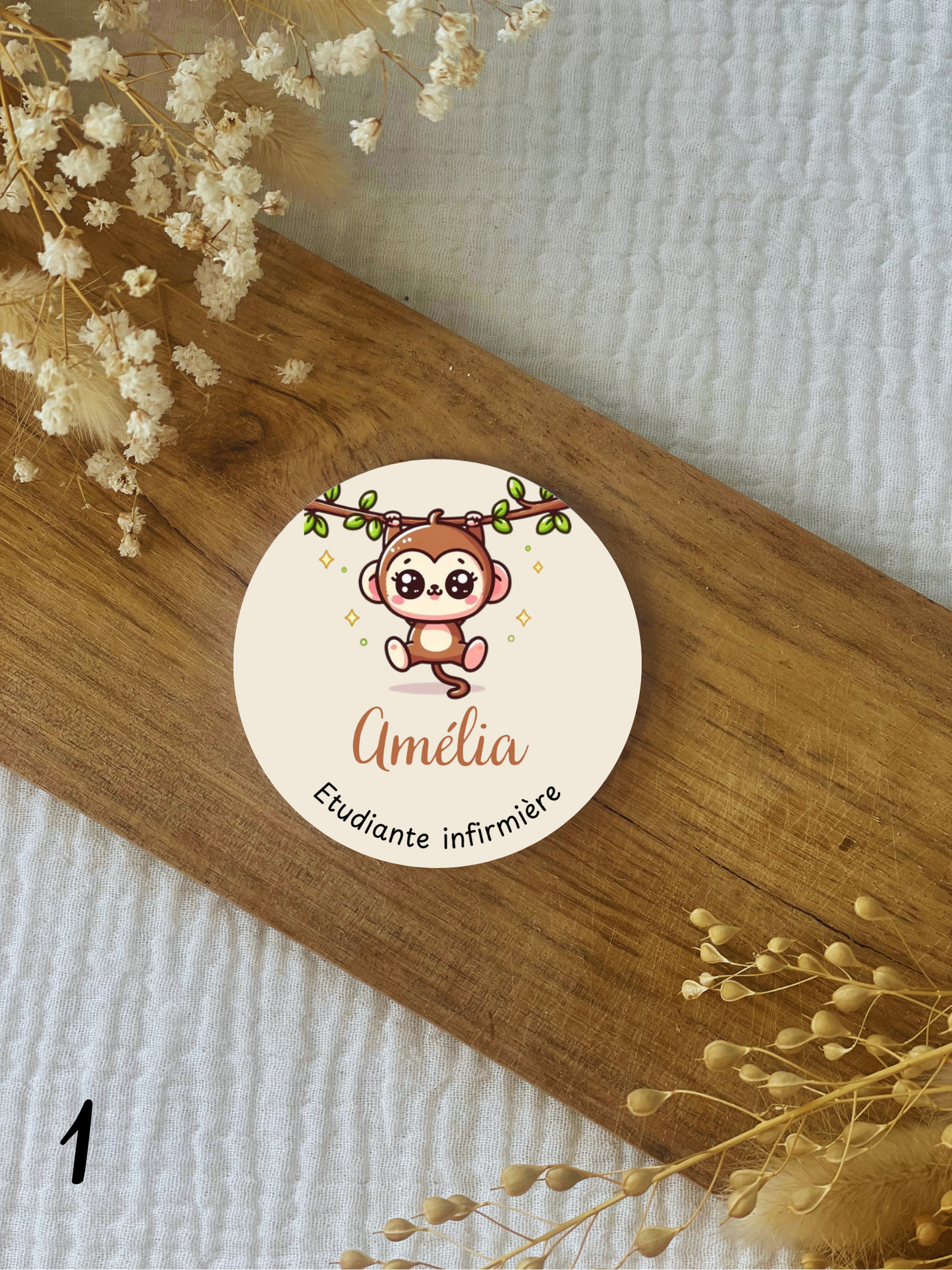 Badge soignant personnalisé Animal