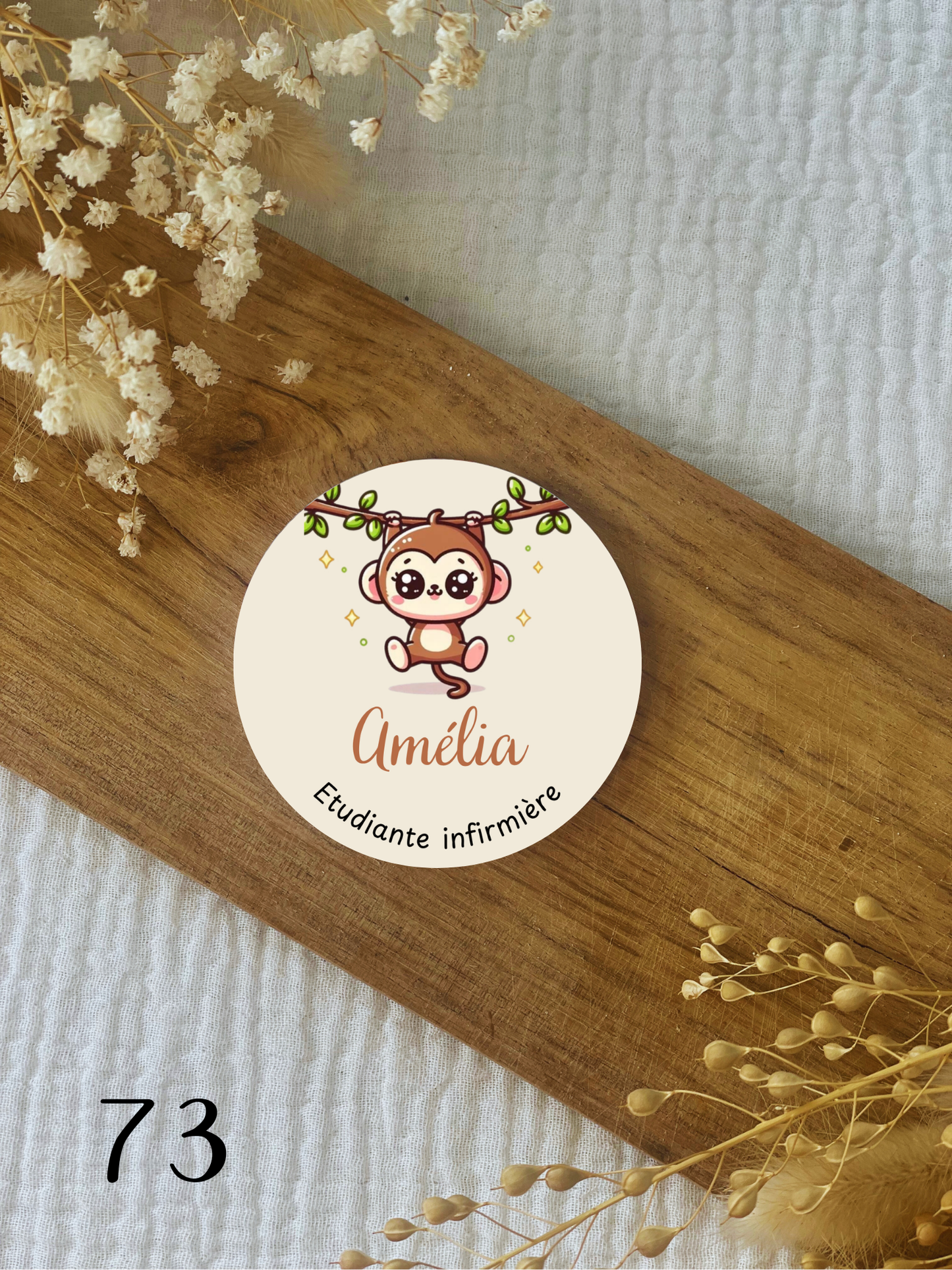 Badge soignant personnalisé Animal
