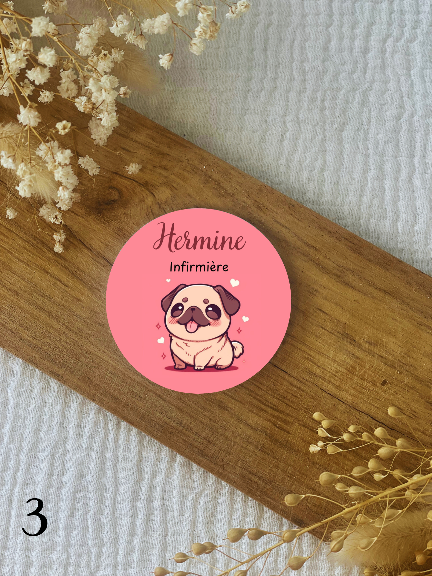 Badge soignant personnalisé Animal