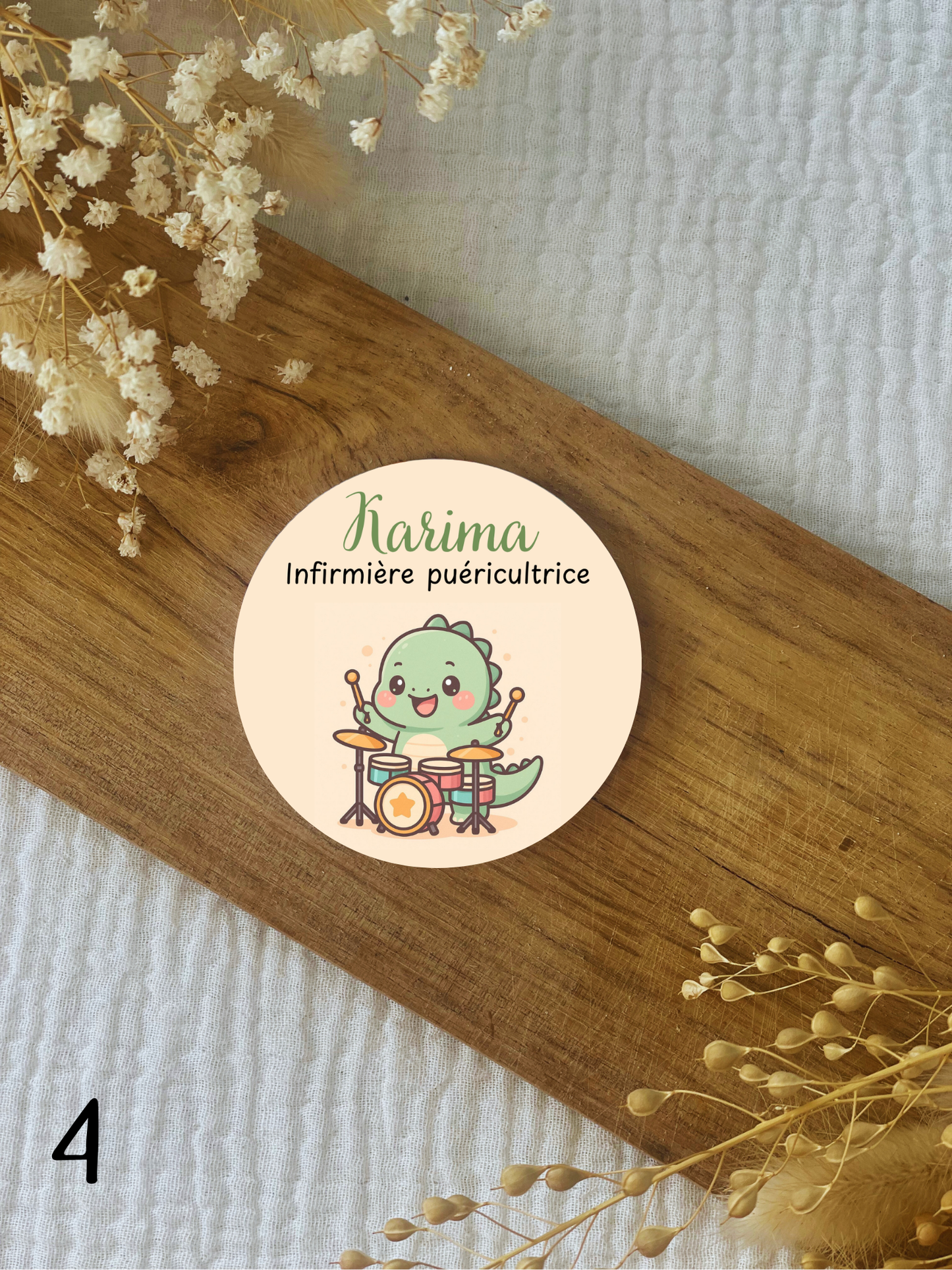 Badge soignant personnalisé Animal