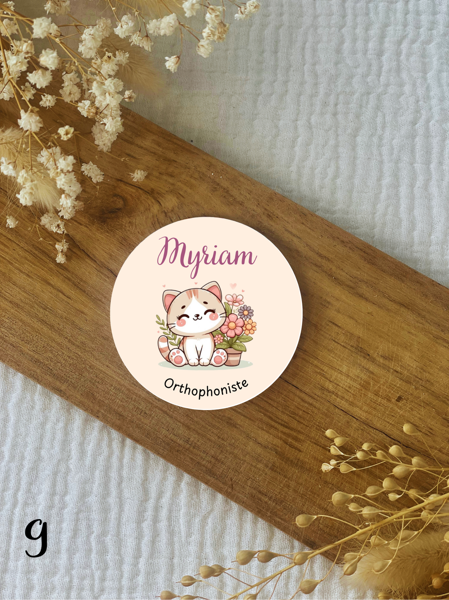 Badge soignant personnalisé Animal