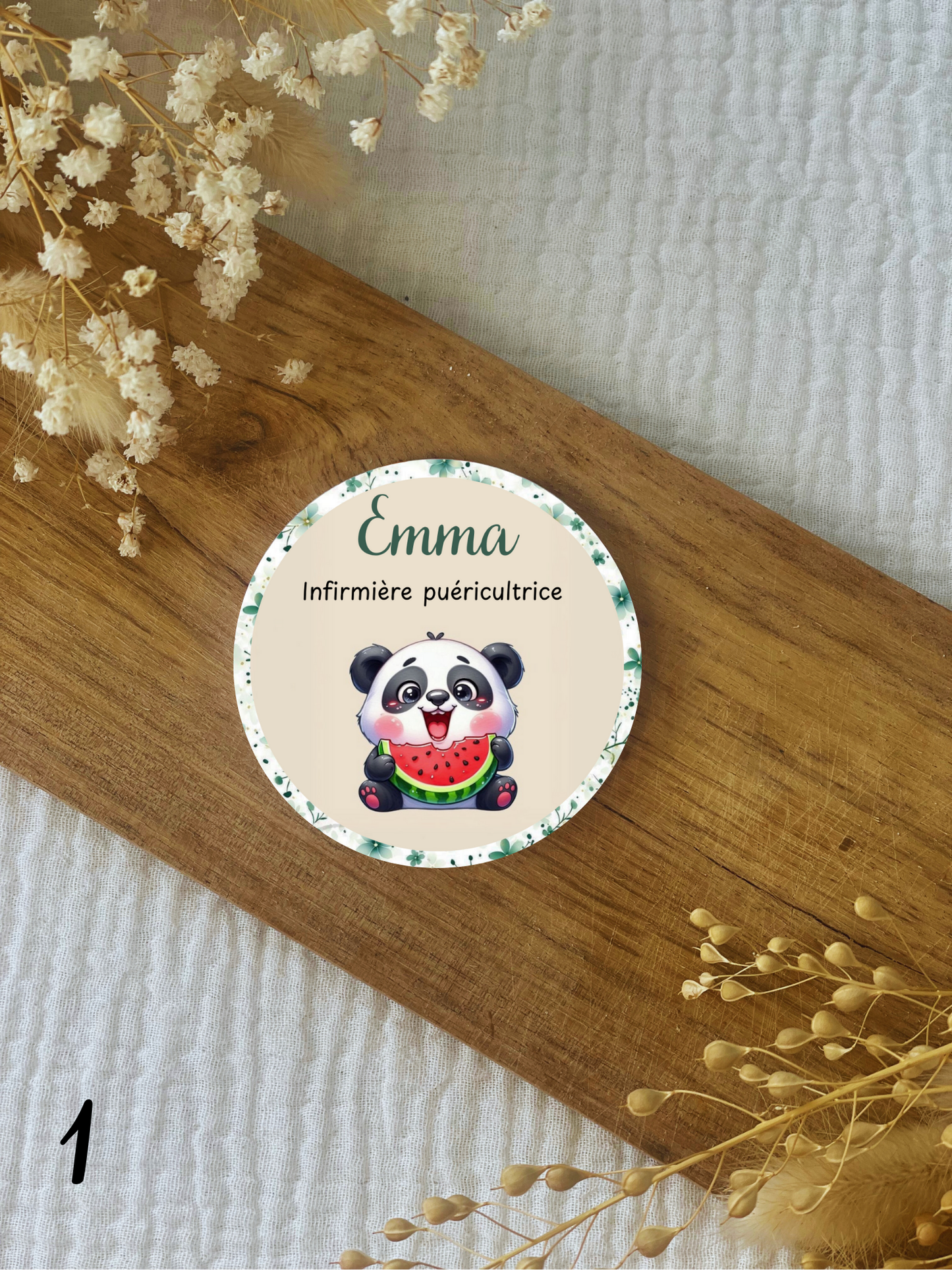 Badge soignant personnalisé animal