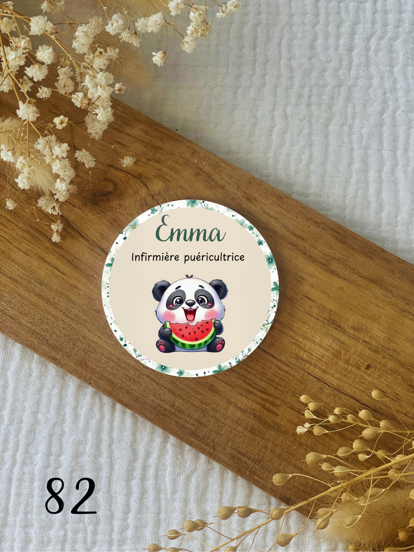 Badge soignant personnalisé animal