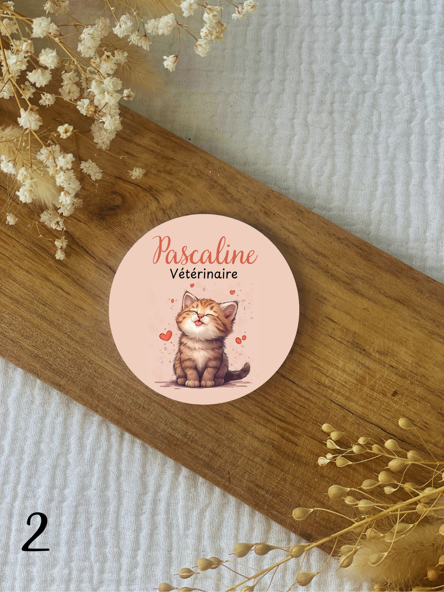 Badge soignant personnalisé animal