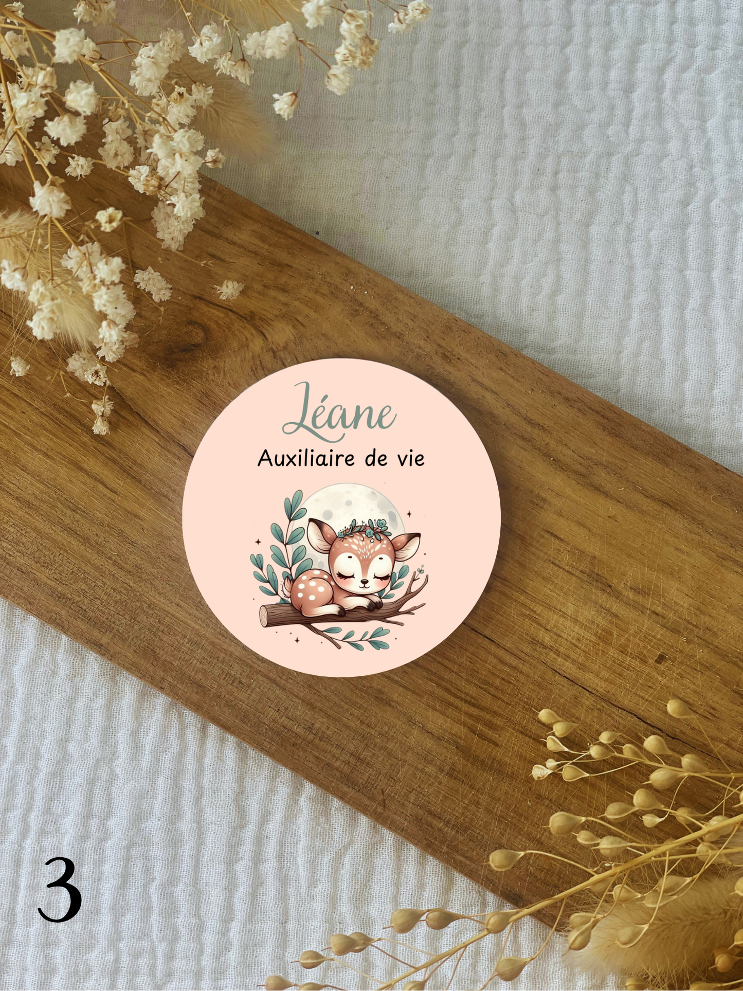 Badge soignant personnalisé animal