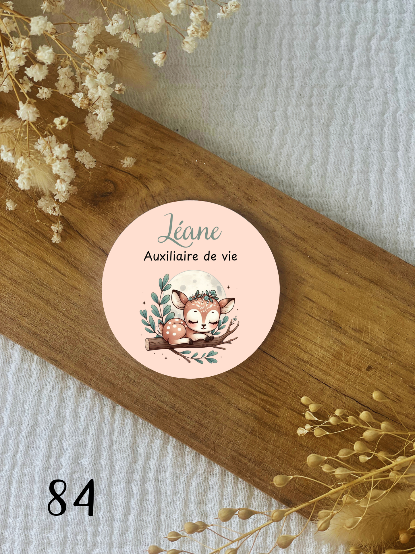 Badge soignant personnalisé animal
