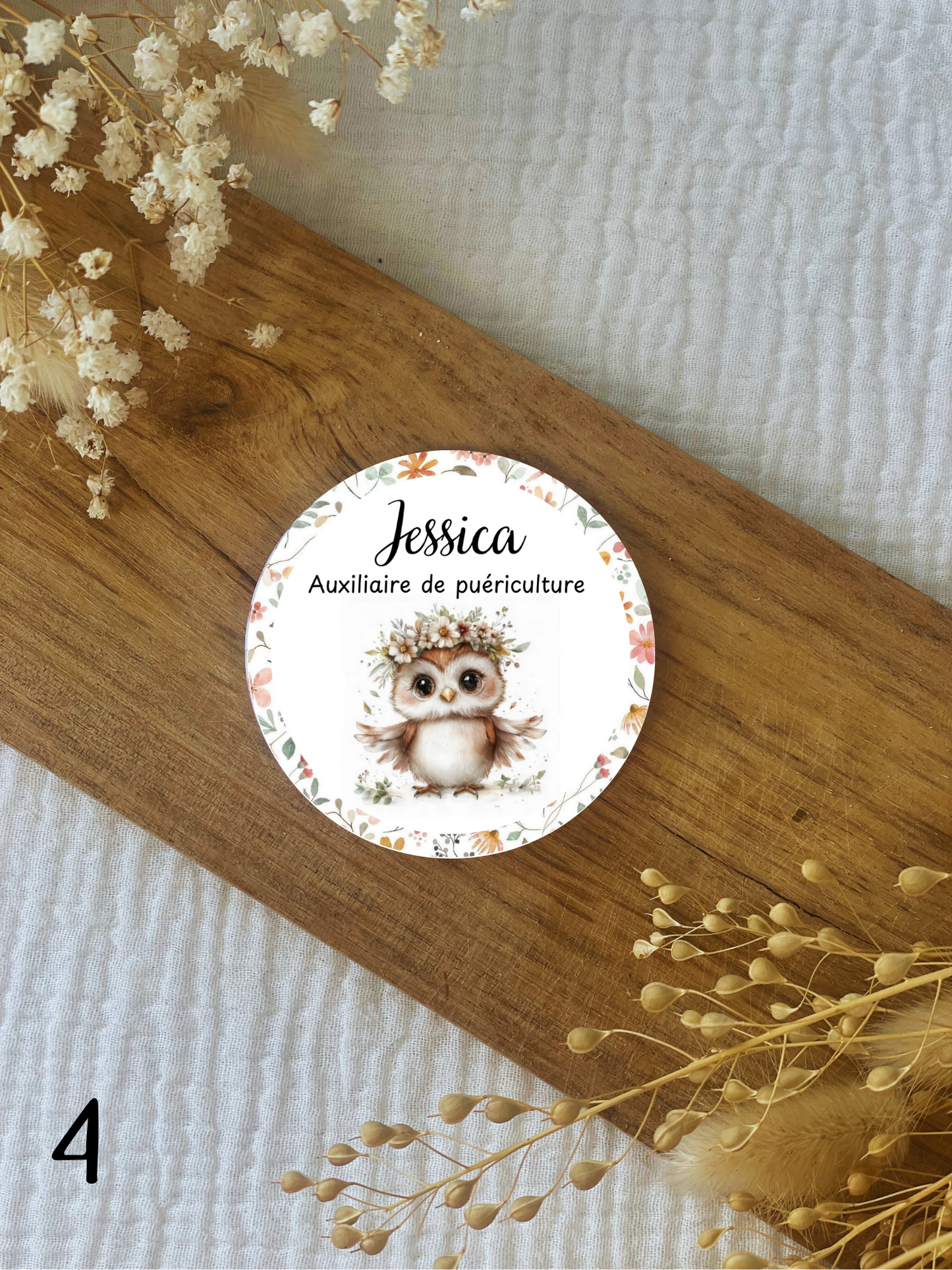 Badge soignant personnalisé animal