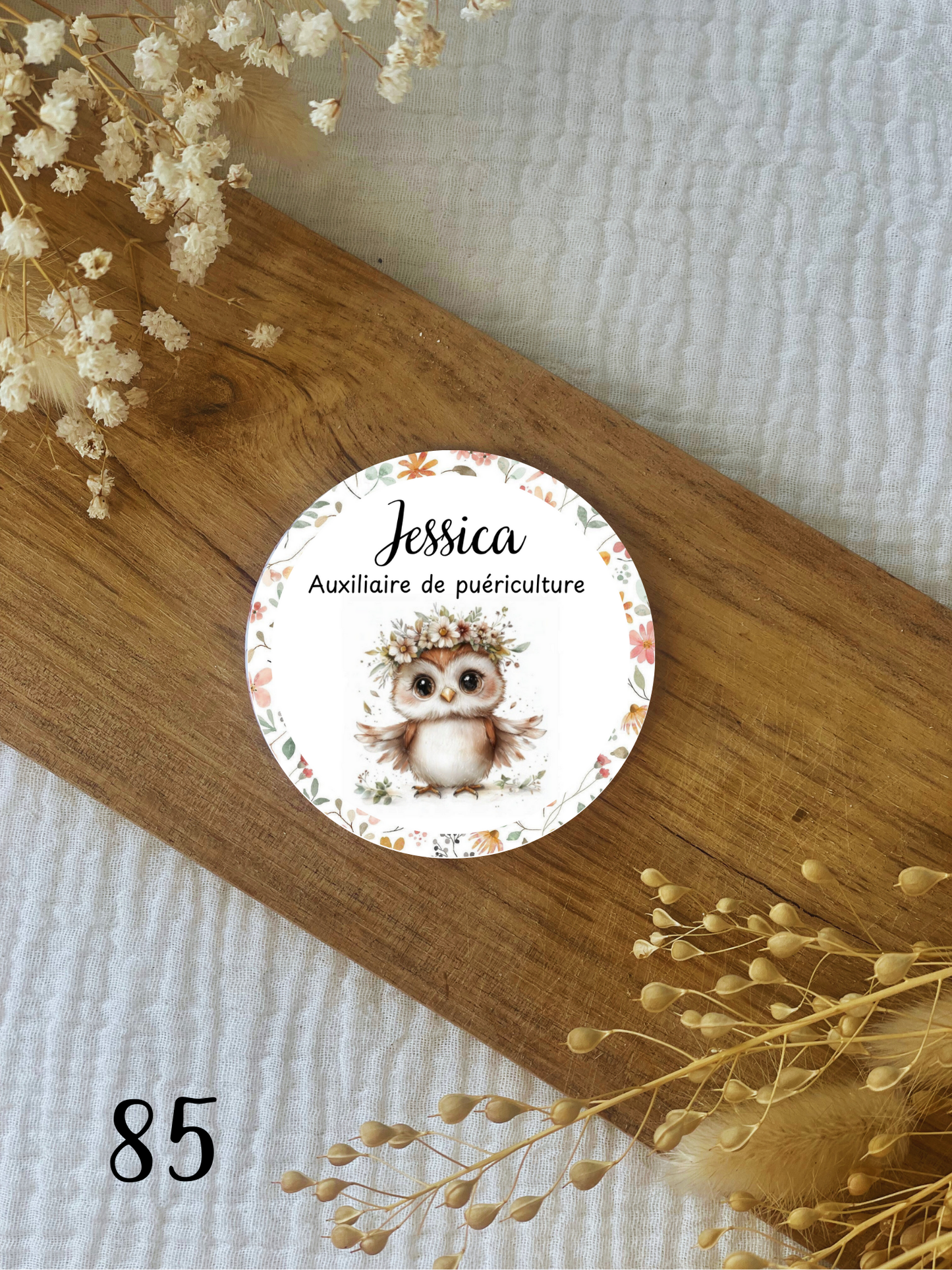 Badge soignant personnalisé animal