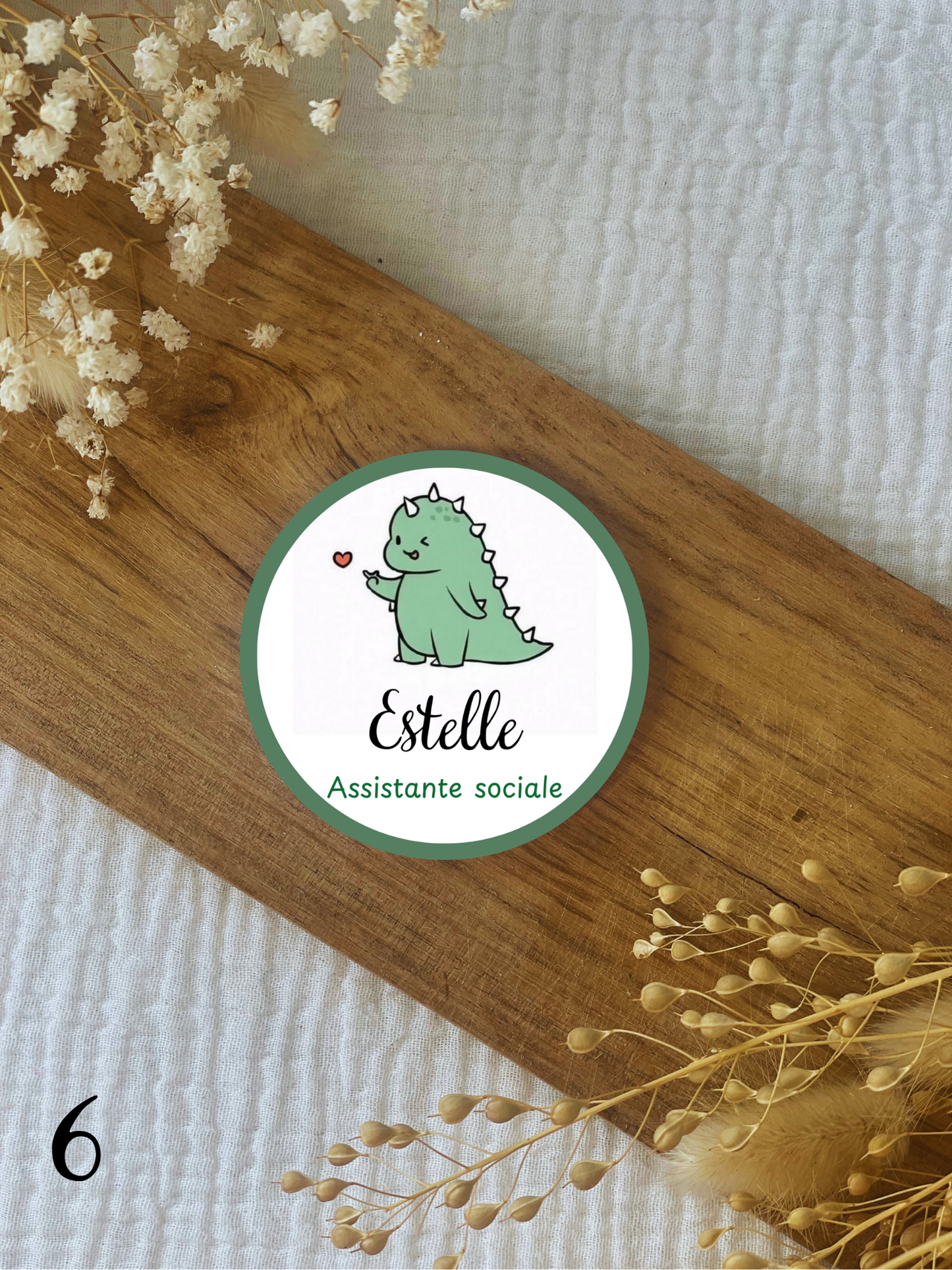 Badge soignant personnalisé animal