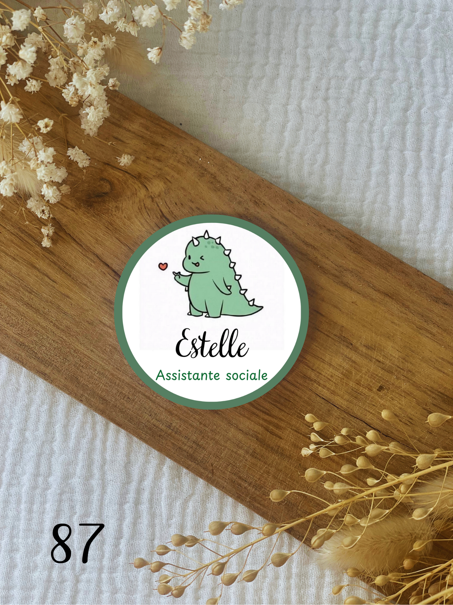 Badge soignant personnalisé animal