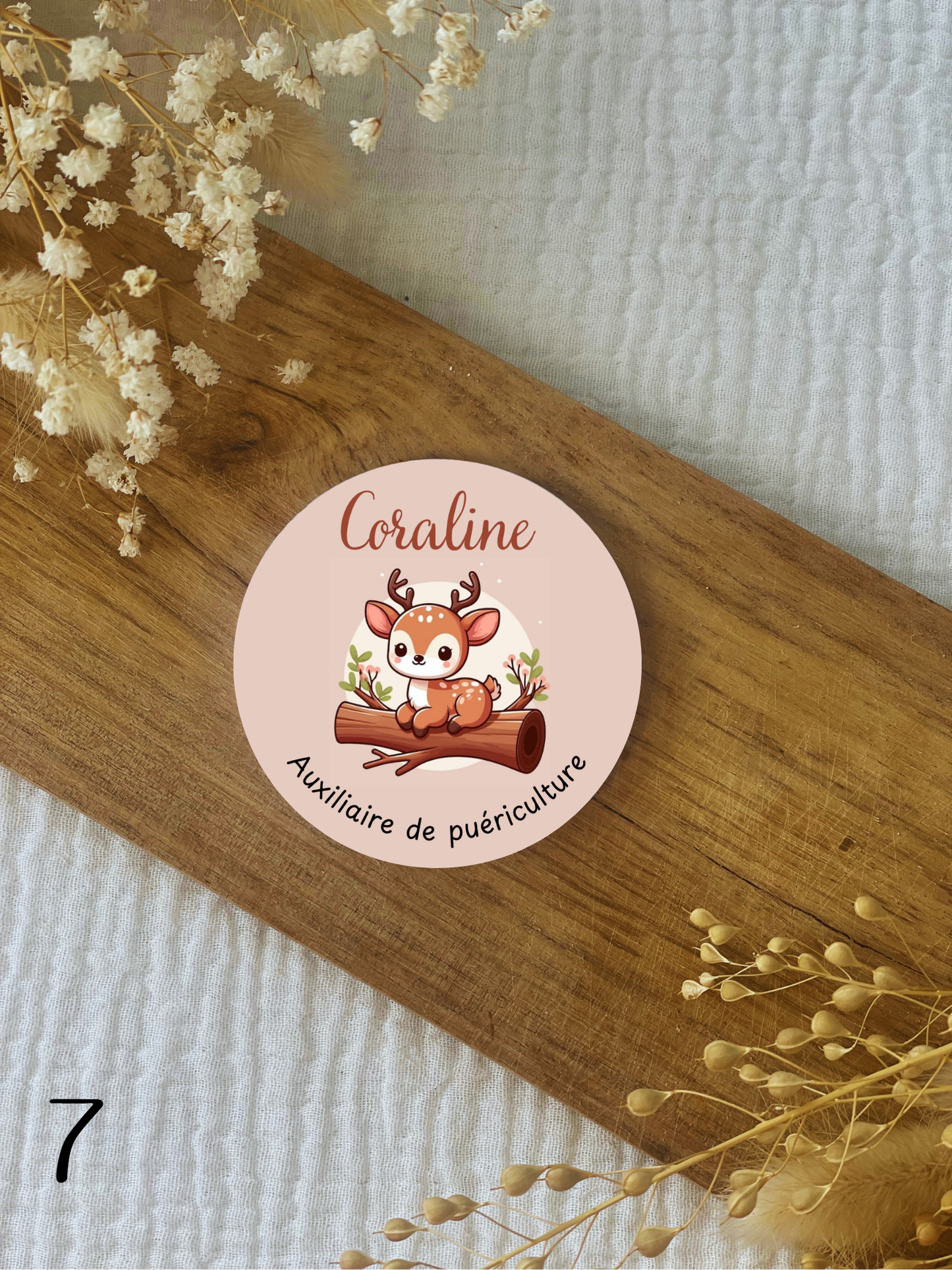 Badge soignant personnalisé animal