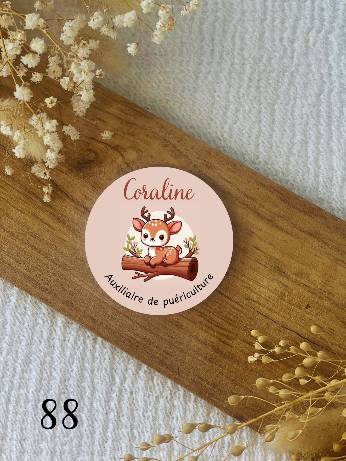 Badge soignant personnalisé animal