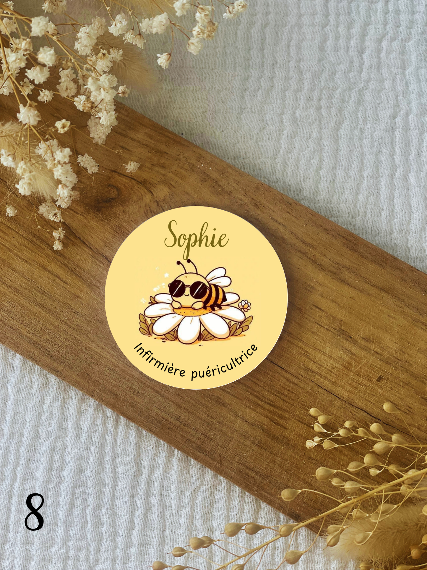 Badge soignant personnalisé animal