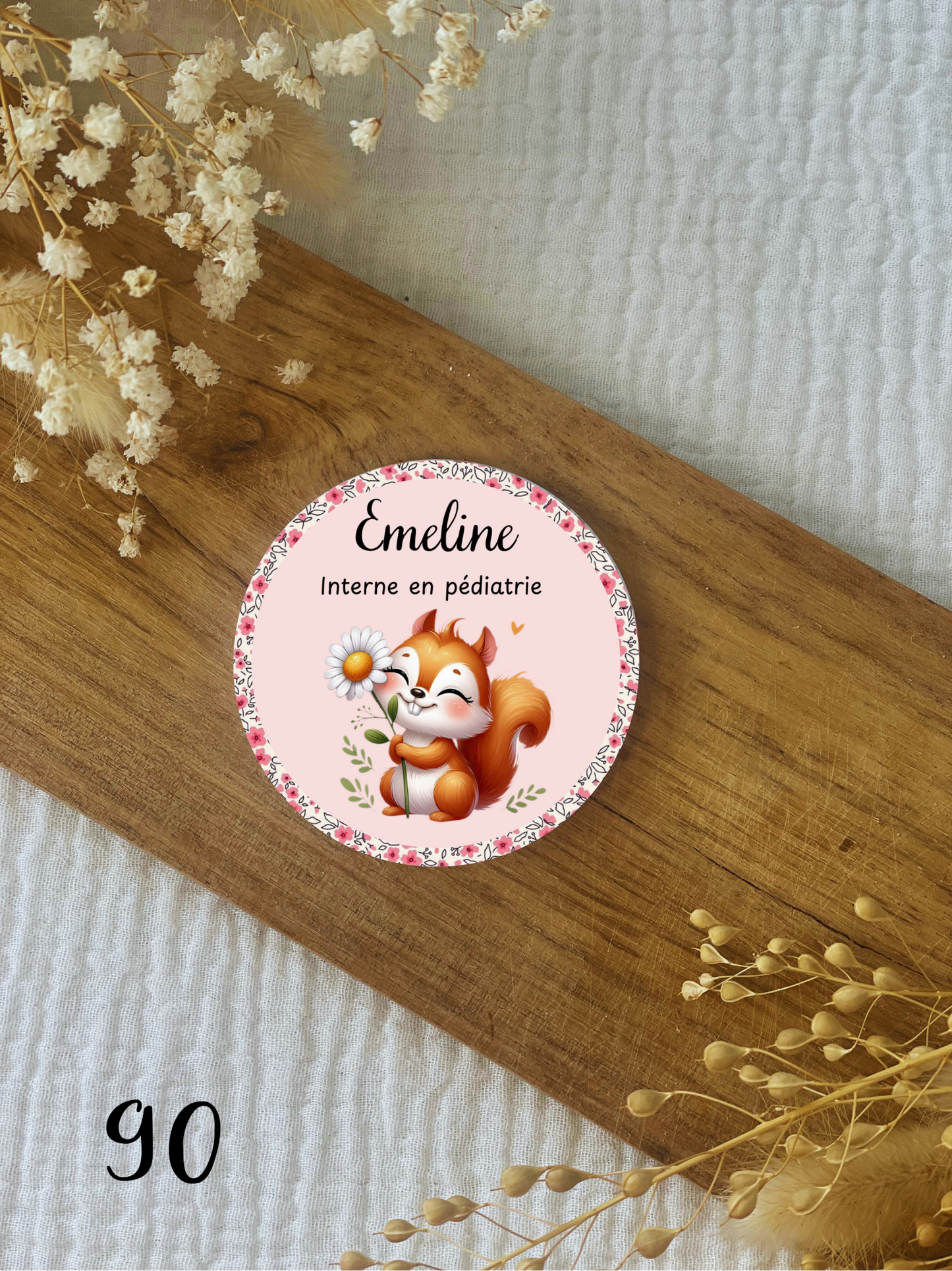 Badge soignant personnalisé animal