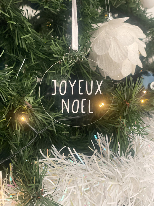 Boule plexi - Joyeux Noël